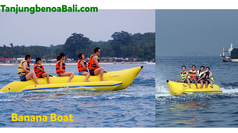 Banana boat di Tanjung Benoa Bali